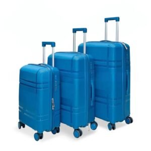 Veyora™ 3-in-1 Travel Suitcase Set (10kg, 15–20kg, 23kg) - Turquoise Blue
