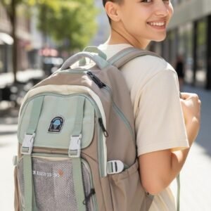 Premium School Bag for Kids & Teens – “Ice Cream” Design | Ideal Birthday, Corporate & Secret Santa Gift | Ventuman- Mint Green