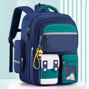 Executive Multi-Pocket School Bag for Kids – Ages 5–13 | Durable, Padded & Unisex | Ventuman- Green colour