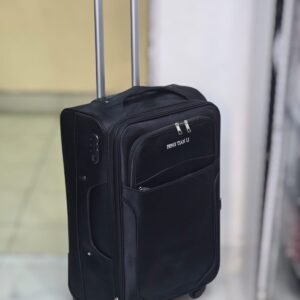 Feng 25" Medium Travel Suitcase – 15–20kg Capacity, Pinlock, Durable Fabric & Reinforced Zippers | Ventuman- Black