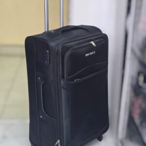 Feng 29" Large Travel Suitcase – 23kg Capacity, Pinlock, Heavy-Duty Fabric & Reinforced Zippers | Ventuman- Black