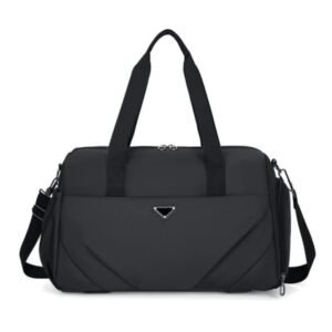 Valentine’s Multipurpose Gym & Travel Duffel – Shoe Compartment, Carry-On, Diaper Bag Ready | Ventuman- Black colour