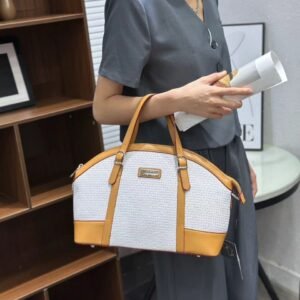 Zoey Medium Handbag for Women – Office-Ready, Textured Finish, Shoulder Strap & Top Handle | Ideal Valentine’s, Anniversary & Wedding Gift | Ventuman- White Colour