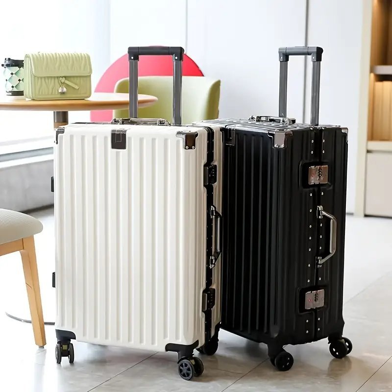 Premium Large Travel Suitcase Combo – 2-Piece 29 Inch Zipless Hardshell Luggage with Pinlock Safety System (Waterproof, Anti-Theft, 4-Wheel Design, 23kg Capacity Each) double door mini fridge with freezer for office or dorm with adjustable remove glass shelves